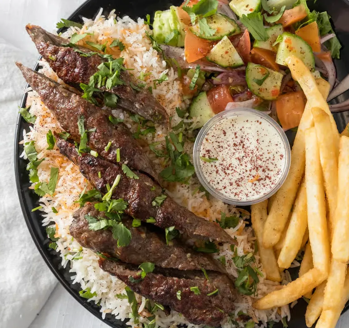 Best beef seekh kabab platter in Calgary, AB