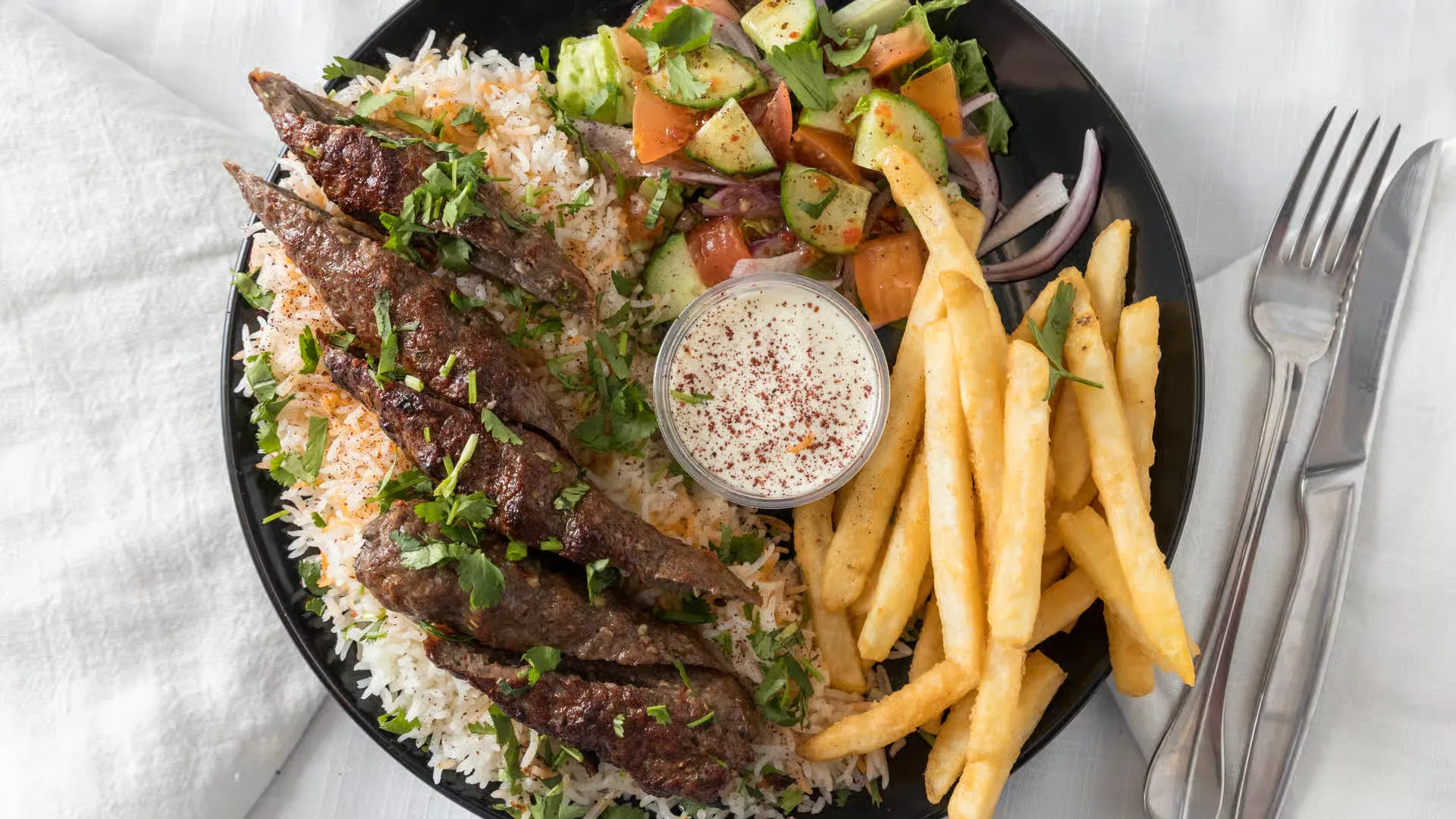 Delicious Beef Seekh Kabab Platter in Calgary, AB